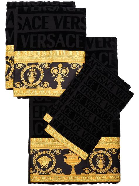 black versace towels|versace bathroom accessories.